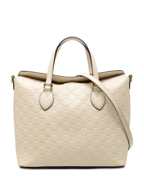 Gucci Pre-Owned 2000-2015 Guccissima Linea A Fold Over satchel Brown PG0WJST29JL0J205