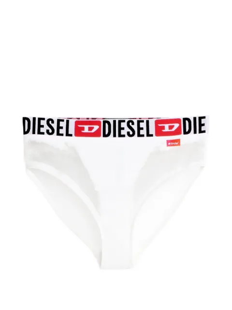 Diesel x Tinder logo-waistband sheer-panel briefs White P017680DGBY