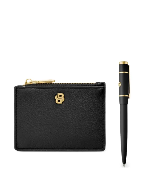 BOSS logo-plaque cardholder pen set Black HPKB616A