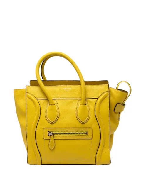 Celine Pre-Owned 2012 Micro Drummed Calfskin Luggage tote bag Yellow CF3JL2JX4XSHPTHQ