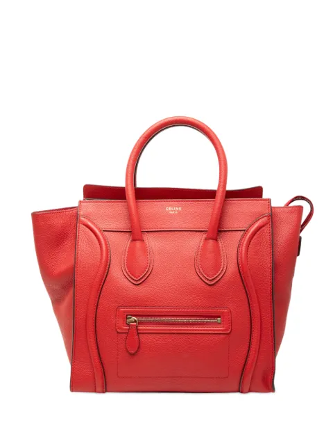 Celine Pre-Owned 2012 Mini Grained Calfskin Luggage tote bag Red 0XNHJCK5UD9UZMY9