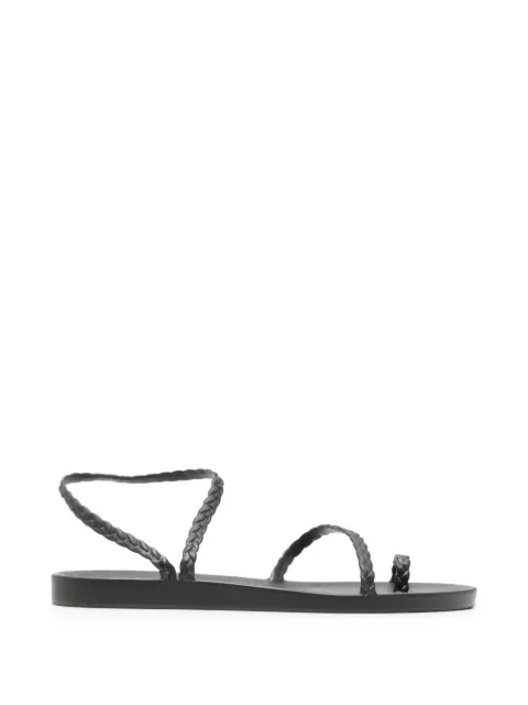 Ancient Greek Sandals Eleftheria braided sandals Black ELEFTHERIAJELLYBLACK