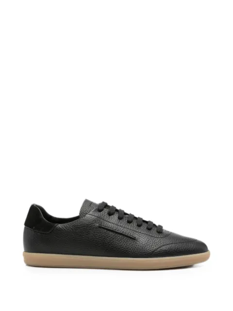 Zegna grained-leather sneakers Black RLHCVNS8219Z