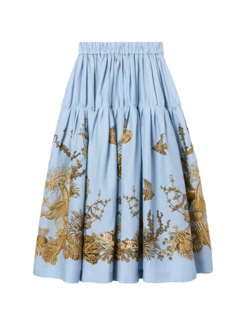 La DoubleJ Gala Placée skirt Blue SKI0207LIN014OCE01BU01