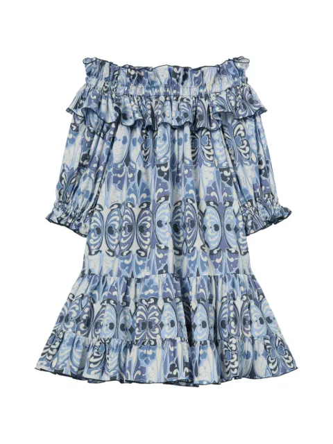 La DoubleJ mini Breakfast dress Blue DRE1075COT039COC01BU03