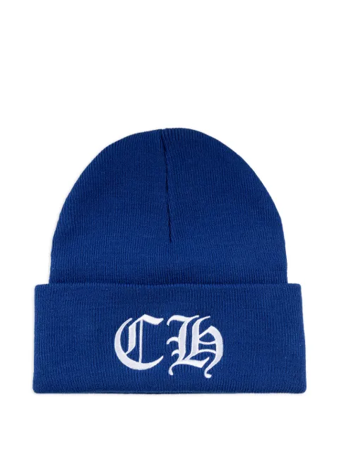 Chrome Hearts logo-embroidered beanie hat Blue CHRM1246