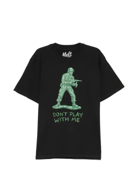 Melt graphic-print T-shirt Black MS5349