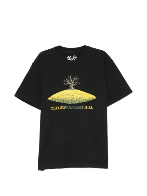 Melt graphic-print T-shirt Black MS5357