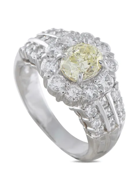 LB Exclusive diamond halo ring Silver 5444