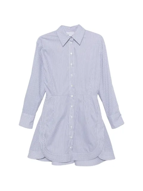 Stella McCartney stripe-pattern shirt mini dress Blue 6A06713HR159