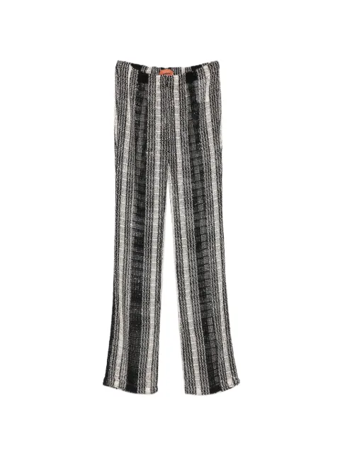 Missoni crochet-knit striped trousers Black MS26SI06BV00J7