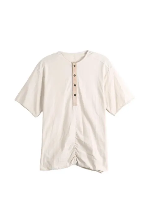 Ziggy Chen henly-neck T-shirt Neutrals 0M2610212
