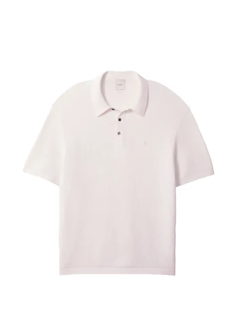 Calvin Klein waffle-knit short-sleeve polo shirt White LV04LG313GYAS