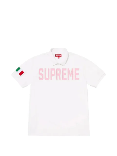 Supreme twill appliqué polo shirt White SU27550