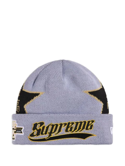 Supreme x New Era Stars beanie hat Grey SU27545