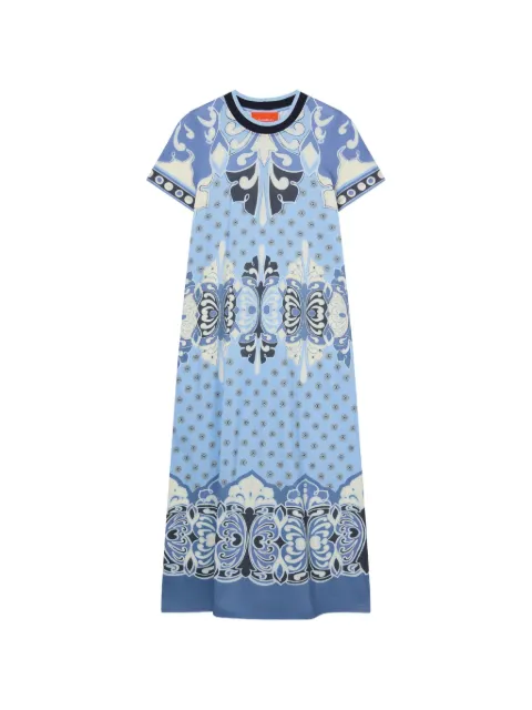 La DoubleJ Sporty Swing dress Placée Blue DRE1106JER085COC02BU03