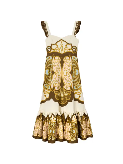 La DoubleJ ruffled Gingerbread dress Neutrals DRE0672COT037COC02BR02