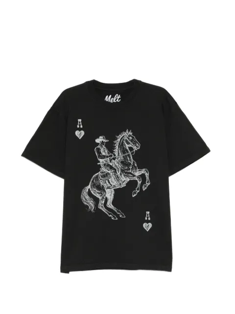 Melt graphic-print T-shirt Black MS5348