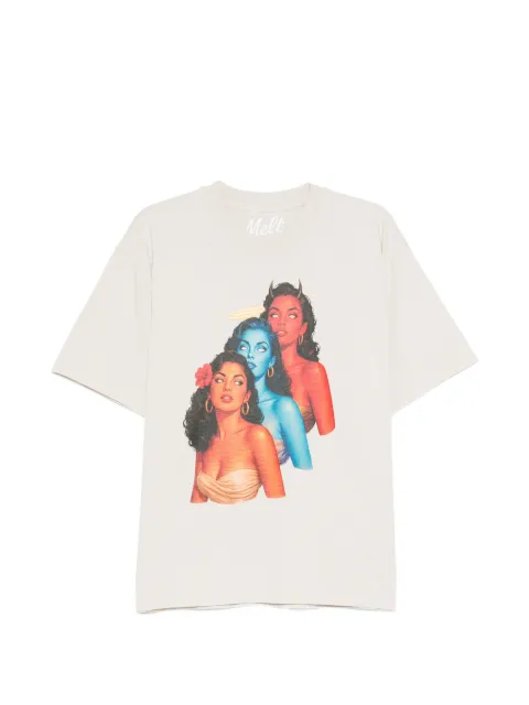 Melt graphic-print T-shirt Neutrals MS5344