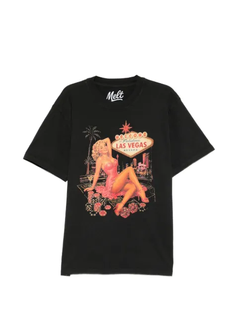 Melt graphic-print T-shirt Black MS5355