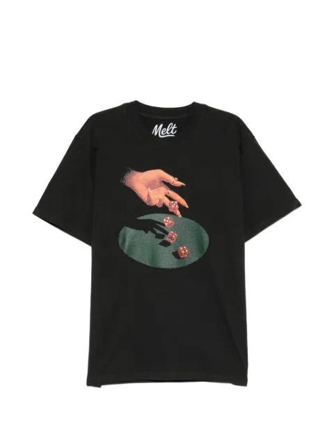 Melt graphic-print T-shirt Black MS5356