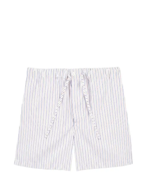 MOSSO SUN WEAR Fine Stripe drawstring shorts White RSH01CO00R120