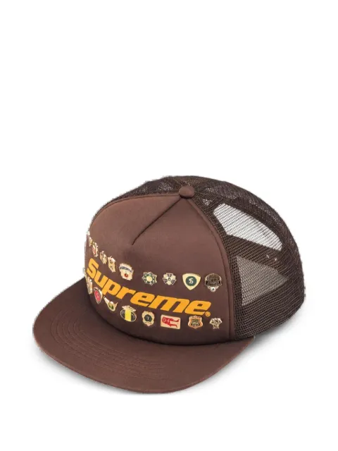 Supreme pin-embellished five-panel cap hat Brown SU27539