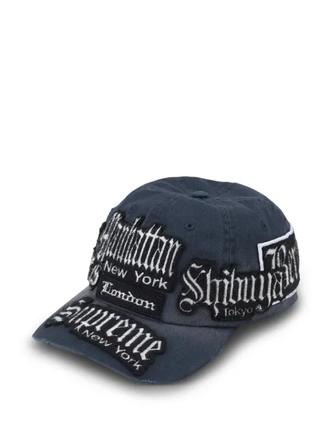 Supreme City Patches six-panel cap hat Blue SU27535