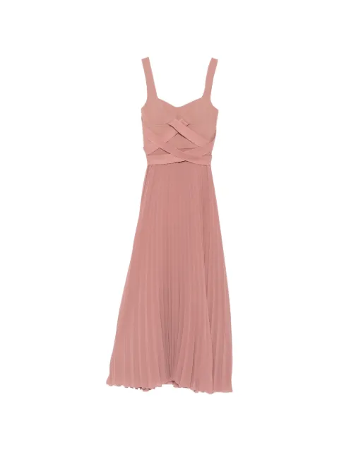 Patrizia Pepe pleated criss-cross maxi dress Pink 2A3064A737