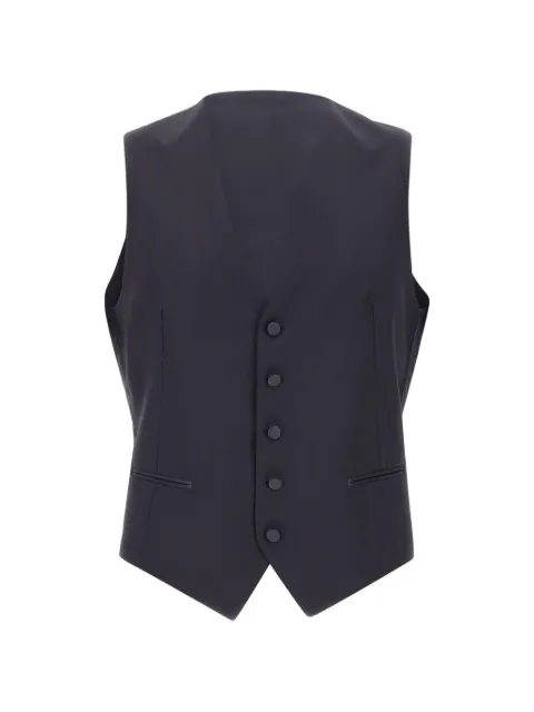 Tagliatore V-neck waistcoat Black GFBK05A070001B5713