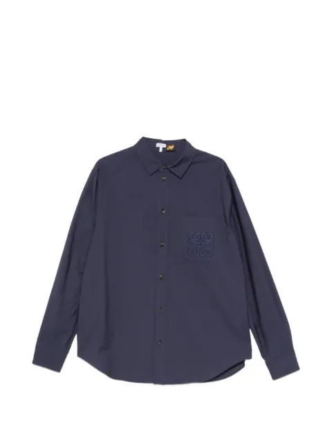 LOEWE Anagram-embroidered shirt Blue H616Y05X94
