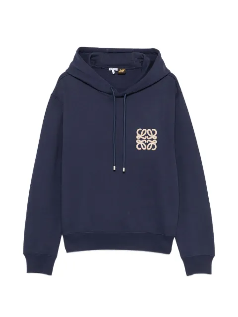 LOEWE Anagram-embroidered hoodie Blue H616Y25X28
