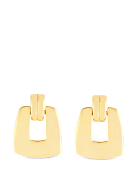 Susan Caplan Vintage 1980s door knocker earrings Gold ER026585