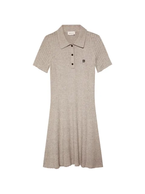Calvin Klein ribbed-knit polo mini dress Grey LV047G301GP7A