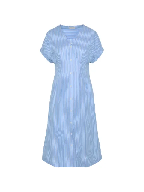Calvin Klein striped button-down midi dress Blue LV044G033GCG1