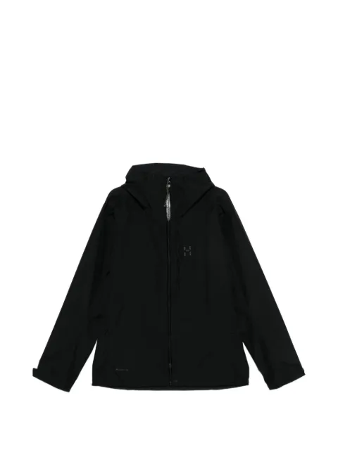 Haglöfs logo-patch hooded jacket Black 608172