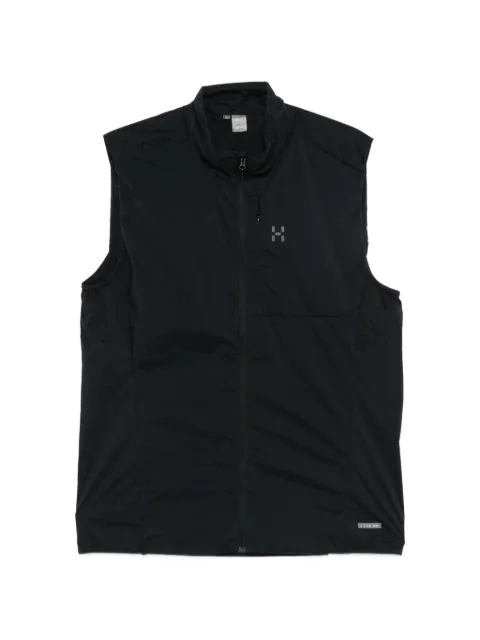 Haglöfs logo-print zip-up jacket Black 607966