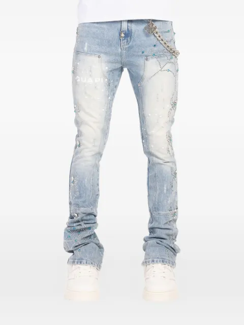 GUAPI spider-motif slim-fit jeans Blue GABSRDSS26