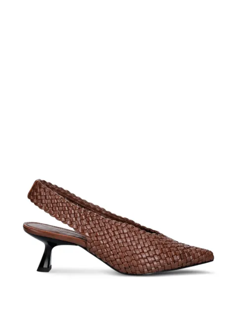 Souliers Martinez Bianca woven pumps Brown BIANCADBROWN