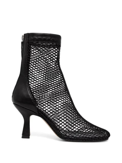 Souliers Martinez Fira mesh leather ankle boots Black FIRABLACK