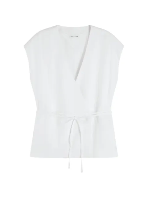 Tommy Hilfiger wrap-style sleeveless blouse White WW0WW50104