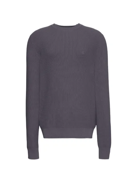 Calvin Klein waffle-knit logo-embroidered sweater Grey LV04LF304G11Z