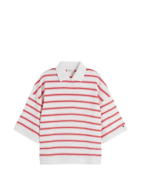 Tommy Hilfiger striped short-sleeve polo shirt White WW0WW50026