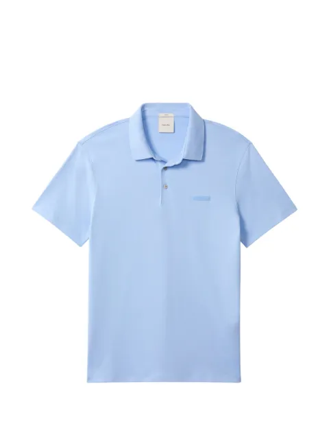 Calvin Klein logo-plaque polo shirt Blue LV04LH204GCIP