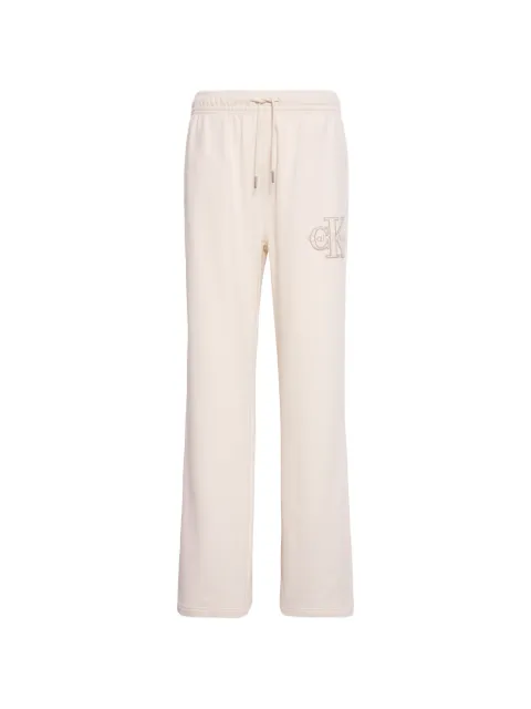 Calvin Klein logo-embroidered drawstring track pants Neutrals LV047G822GYAS