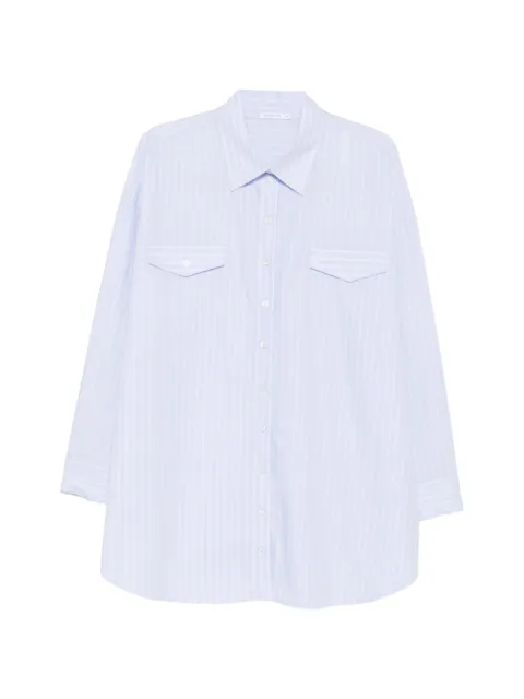 Patrizia Pepe pinstriped cotton shirt dress Blue 2A3098A544