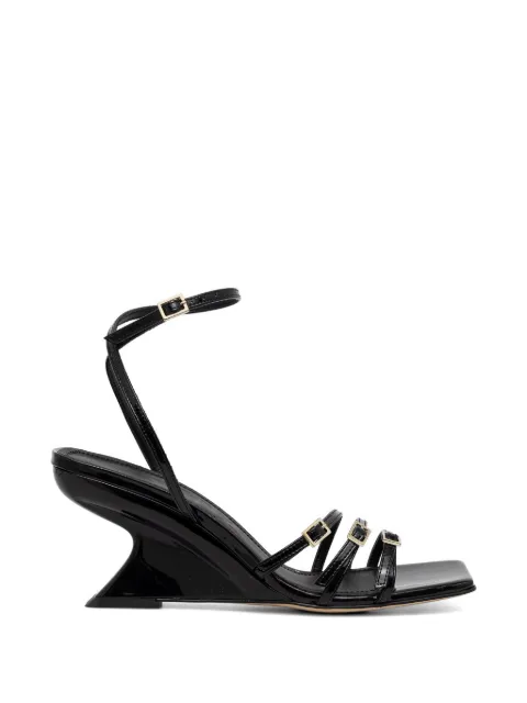 Souliers Martinez Eden buckled patent-finish pumps Black EDENBLACK
