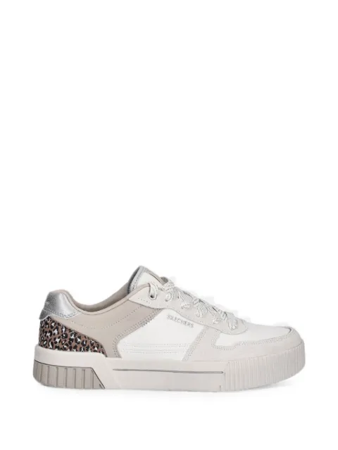 Skechers Jade Lustrous Luxury leopard-print panelled sneakers White 185390