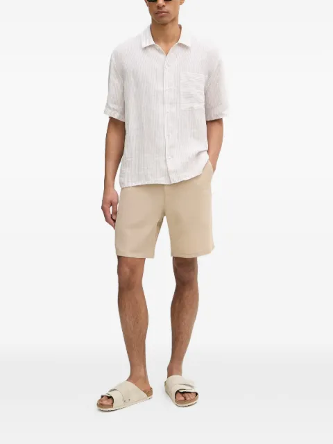 Trussardi logo-embroidered shorts Neutrals P025M000117N