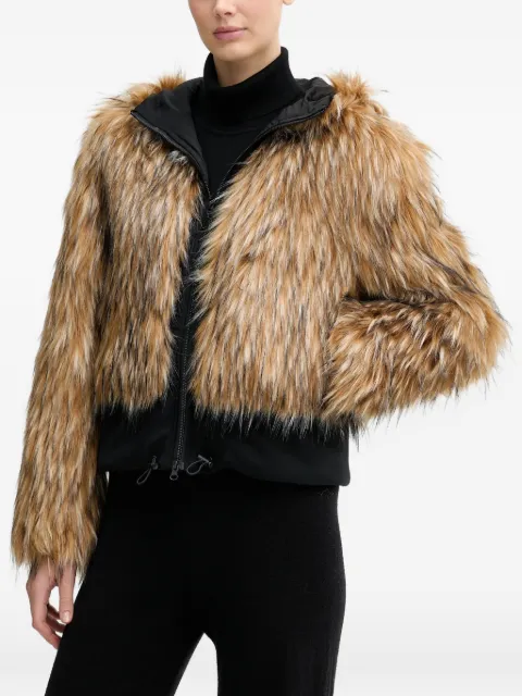 Sportalm faux-fur hooded jacket Brown 010273